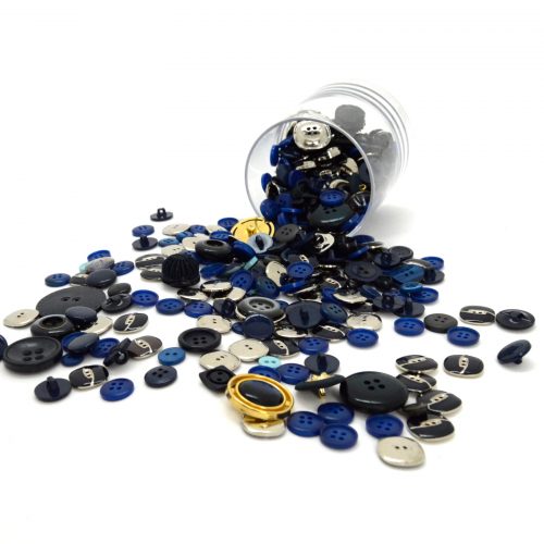 Craft Buttons Assorted Shapes & Sizes Navy