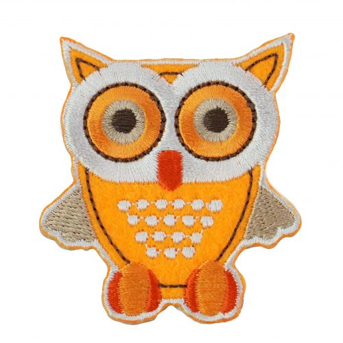 Kleiber Iron On Motif Orange Owl