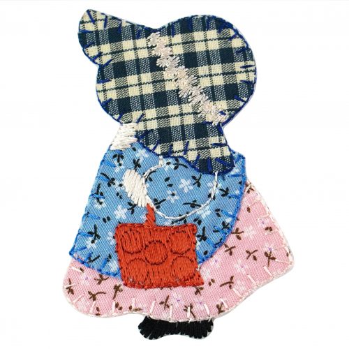 Kleiber Iron on Motif Girl in Blue and Pink