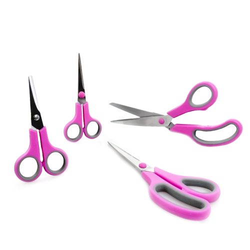 Kleiber Soft Touch Scissor Set Pink Grey