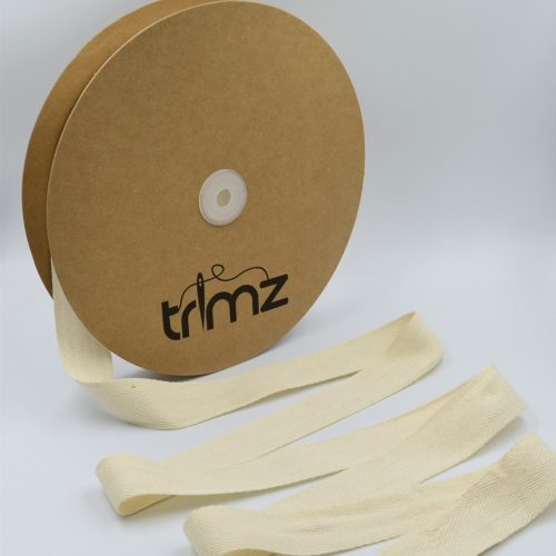 Trimz Cotton Herringbone Tape Natural 30mm