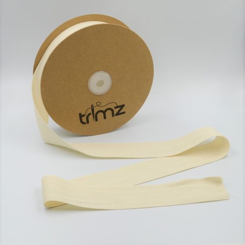 Trimz Cotton Herringbone Tape Natural 40mm